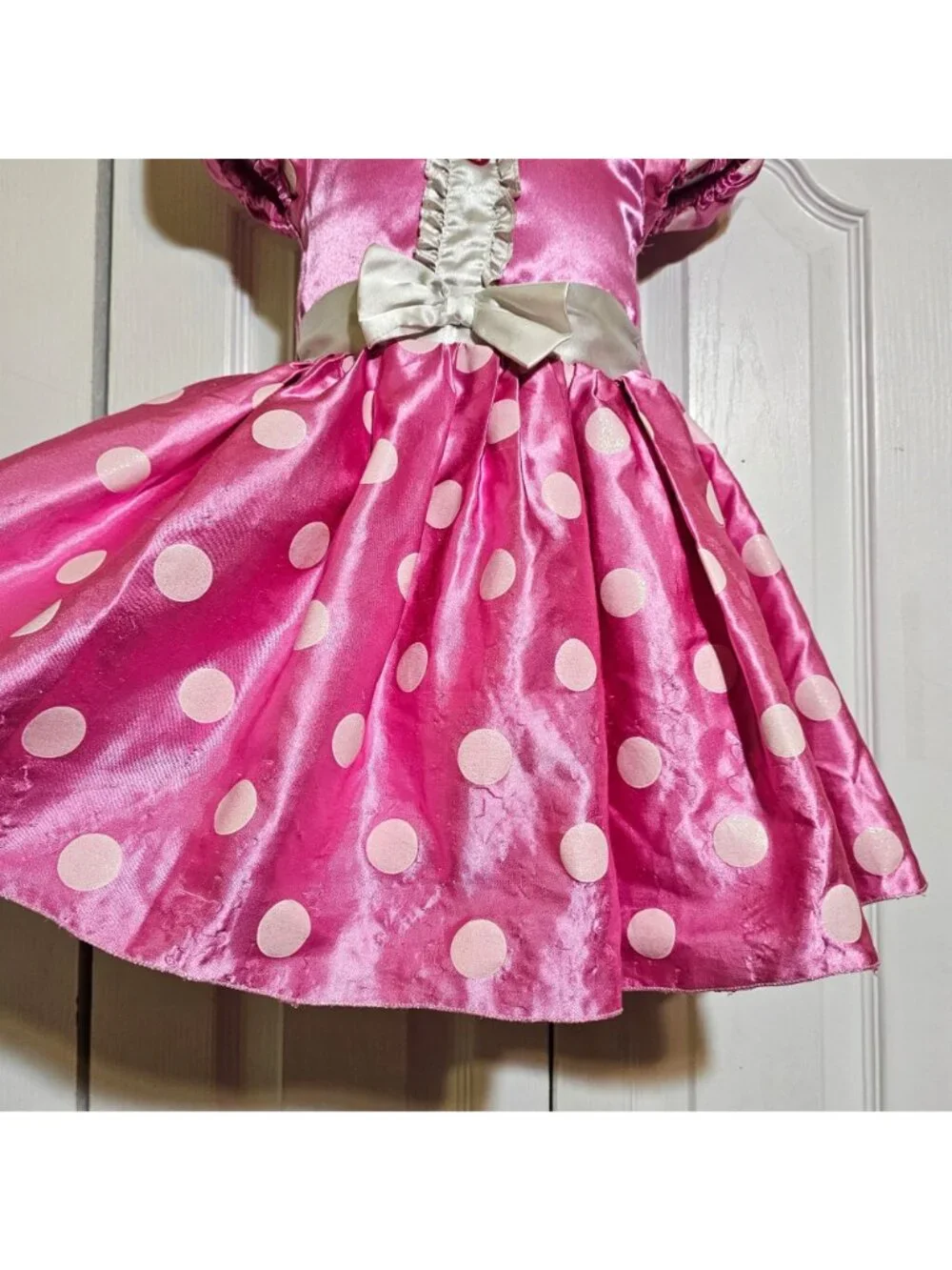 Disney Store Minnie Mouse Pink Polka Dot Costume Toddler Girls 2 Dress Ears READ - Picture 4 of 8